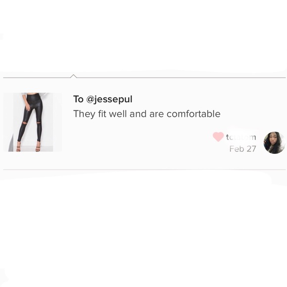 ▪️ RE-STOCKED ▪️Knee cutout faux leather leggings - Picture 6 of 6